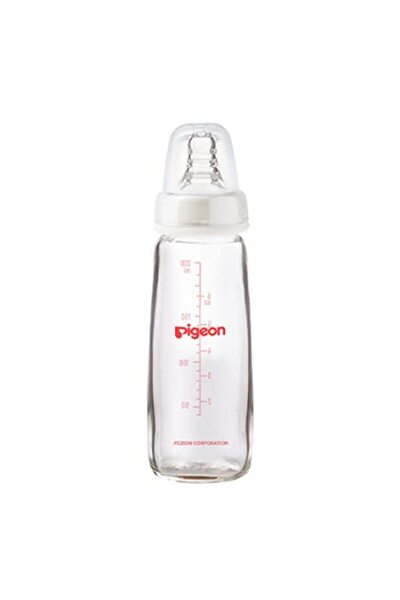 Pigeon Slim Neck Glass Bottle With Cap, 200ml, Multicolour