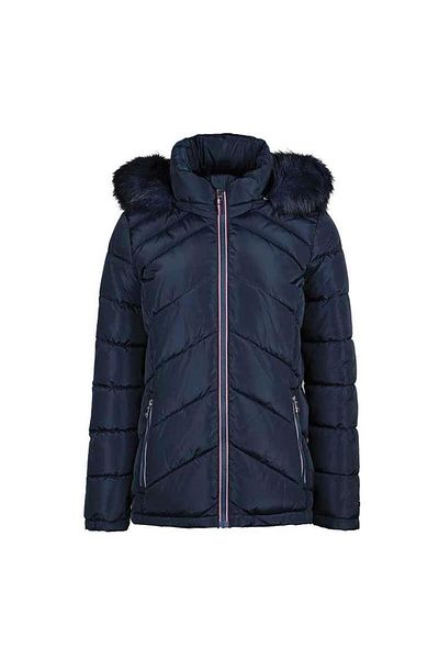 Tommy Hilfiger Women's Hooded Coat Tw2Mp918-Navy
