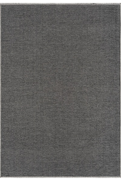 ATLAS HALI Ecole QF03A Antrasit Pamuk Akrilik Yumuşak Dokulu Modern Halı Kara...