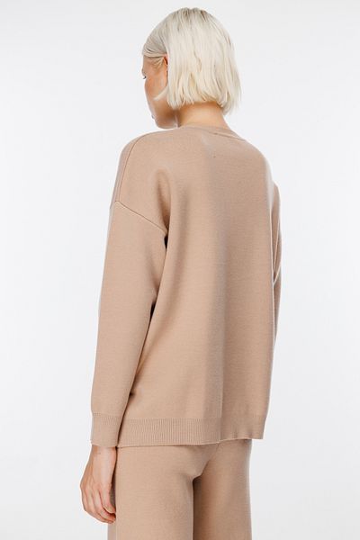 Ekol Pulover tricot bej - cu nasturi cu zece margini - 43365