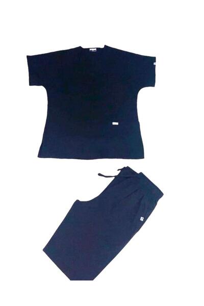 Makara زي الفريق الجراحي للطبيب والممرضة بأكمام طويلة ورقبة على شكل حرف V