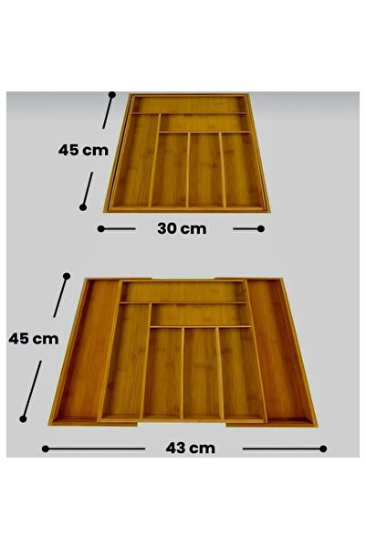 MİEN Συρταριέρα μεγάλου μεγέθους από μπαμπού Mien με 8 θήκες για κουτάλια