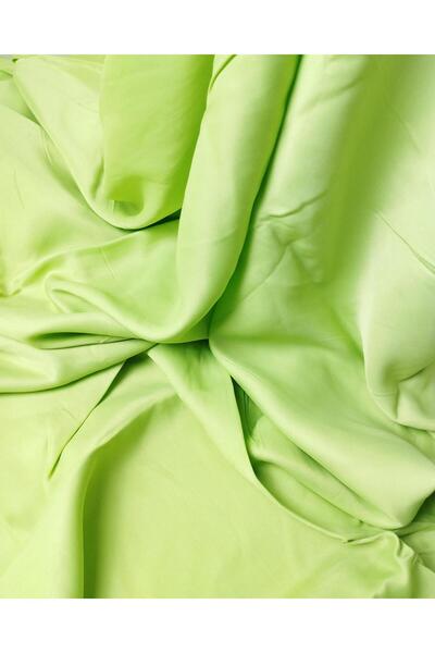 Kumaş Parça Тканина, схожа на бавовняний сатин, світло-зеленого кольору (шири...