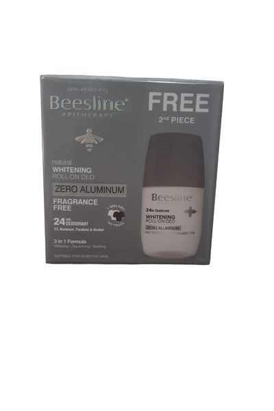 Beesline مزيل العرق رول أون المبيض زيرو ألومنيوم يدوم 24 ساعة بدون رائحة (1+1 مجانًا)