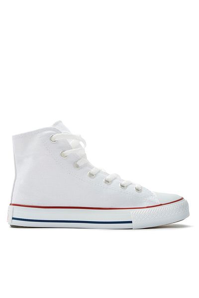 Slazenger Ankle Length Canvas Lace-Up Casual Sports Shoes Unisex Sneaker White