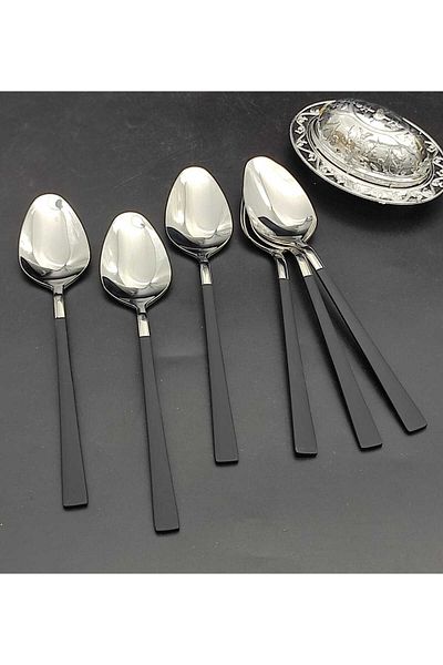 BRONDOFF Stayle Black 6 Tea Spoons