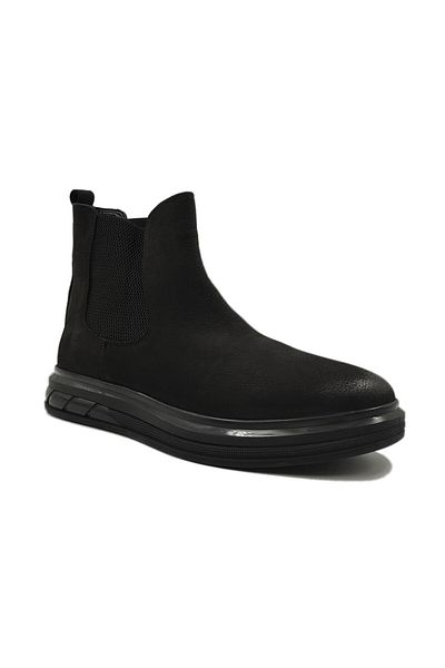 Alberto Rossi Μαύρα μποτάκια Nubuck 3627
