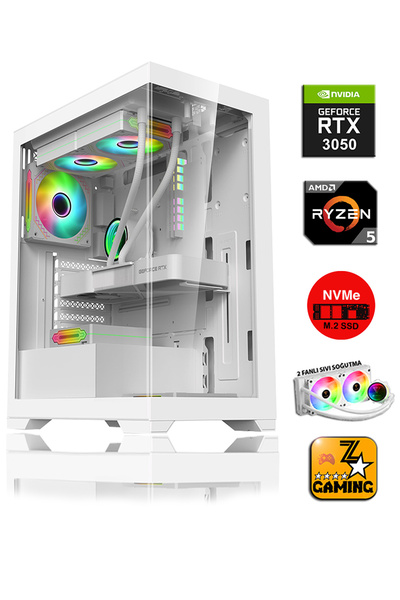 Zeiron Godwin X24 Ryzen 5 5600x 32gb Ddr4 512gb Nvme M.2 Ssd Rtx3050 6gb Oyun...