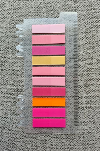 Mona Craftist Soft Pastel Colored 200 Sheets Post-It Note Paper - Index Sticker with Ruler