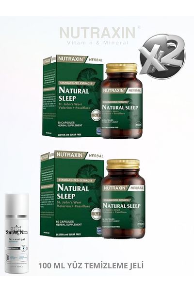 Nutraxin St. John's Wort-Pasiflora-Cat Herb Supplement - 60 Capsules Natural Sleep Food (2Pcs)