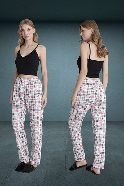 DONEX Thick Raised Fabric Printed Women's Pajama Bottoms