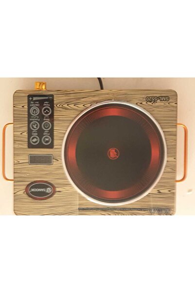 Silver Crest New-silver 3500 Watt Lazer Dokunmatik Elektrikli Indiksiyonlu Ocak Bakır Sargı Ceviz Desenli