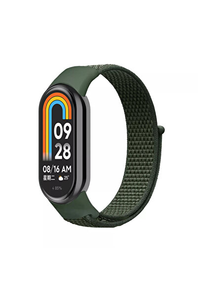 Dexmon Xiaomi Mi Band 8 Mi Band 9 Uyumlu Hasır Örgü Kordon Kayış Bileklik