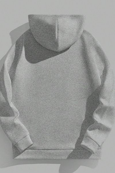 Know Γκρι φούτερ Unisex Oversize - 3 κλωστές, I Dont Care Printed, Hoodie με κουκούλα