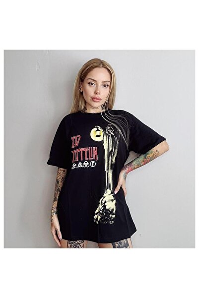 Karakedi Tricou unisex negru Led Zeppelin Stairway to Heaven