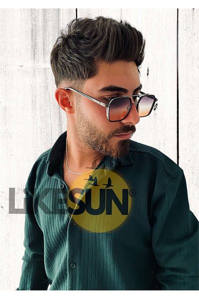 RAPHAEL JR Black Metal Frame - Men's and Women's Sunglasses, Double Color Glass, Uv400 Protected