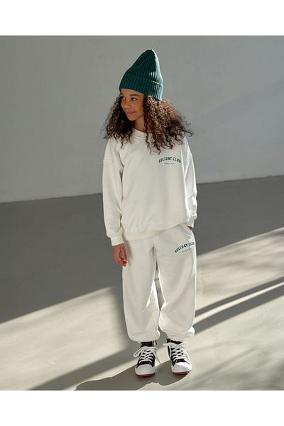 Sipsirin Girls Boys White Color Winter Bottom Top Tracksuit Set - Unisex Comfortable Fit Casual Sports Set