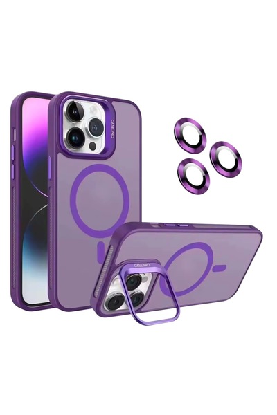 DGN İphone 15 Pro Max Uyumlu Lens Koruma Hediyeli Magsafe Destekli Kamera Sta...