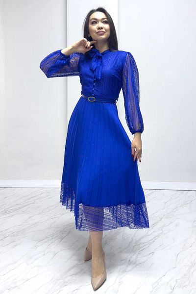 zks grup tekstil Rochie de seară plisată Saks Halter French Guipure