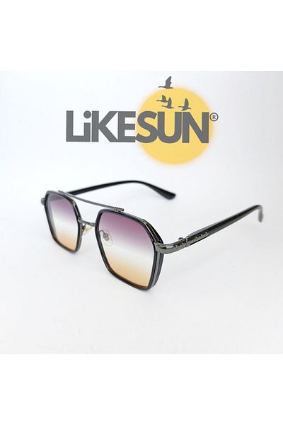 RAPHAEL JR Black Metal Frame - Men's and Women's Sunglasses, Double Color Glass, Uv400 Protected