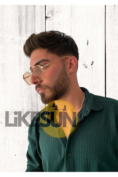 RAPHAEL JR Honey Color Metal Frame - Men's and Women's Sunglasses, Uv400 Protected
