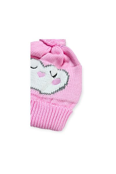 SeaBubbles Baby Girl Knitwear Beret with Eyelashes