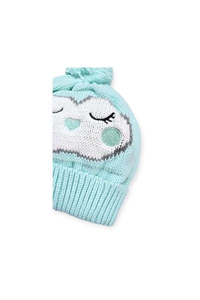 SeaBubbles Baby Girl Knitwear Beret with Eyelashes