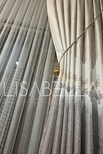 LisabellaHome Cortina de fundal din țesătură naturală – 1/3 pliuri frecvente ...