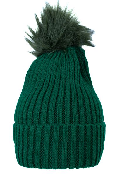 Ottoland Women's Winter Thick Pompom Beret Cotton Folded Keep Warm Stretchy Windproof Comfortable