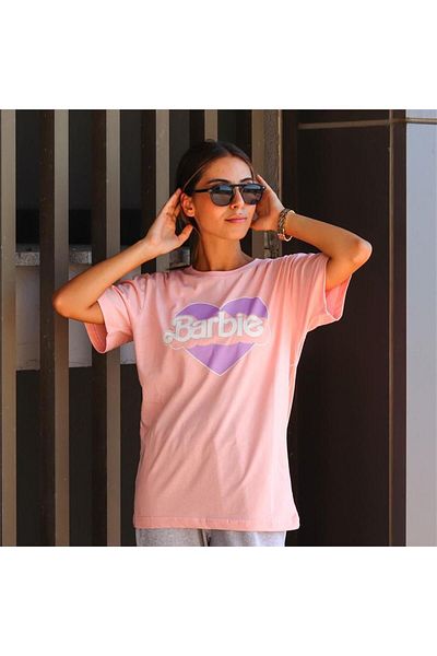 Karakedi Μπλουζάκι Unisex με λογότυπο Barbie Pink New Heart