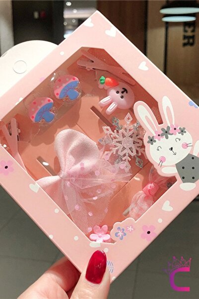 Cinderella 10'lu Özel Tasarım Hediyelik Kutulu Bebek Toka Seti - Kız Çocuk La...