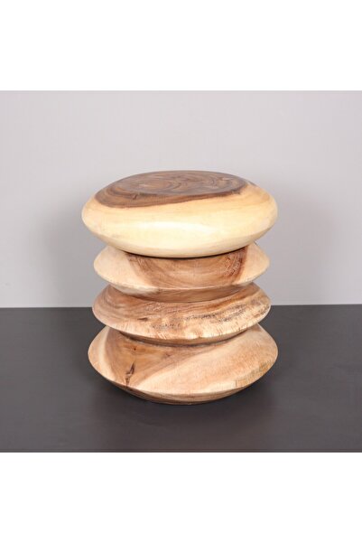 Mylamp STONE DOĞAL RENK MUNGUR SEHPA 42X43 cm