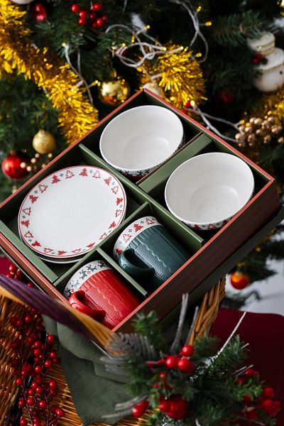 ACAR Santa 2-Person 6-Piece Mug-Bowl Set