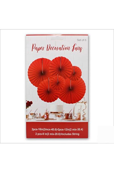 Genel Markalar 6'lı Kağıt Yelpaze Süsü Yılbaşı Süsü