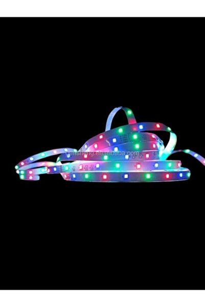 gold honey Şerit Led 5 Metre Animasyonlu Tak Çalıştır Kumandalı Trafolu Rgb Şerit Işık Aydınlatma Parti Led