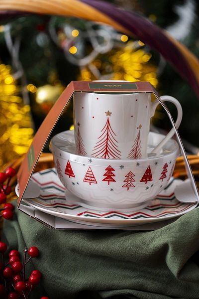 ACAR Σετ μπολ-κούπα Santa 3 τεμαχίων