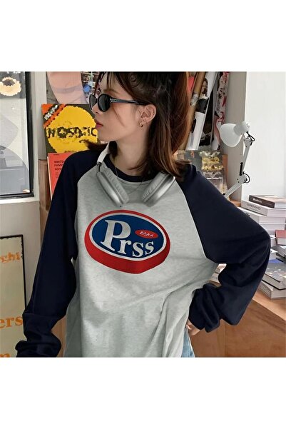 Karakedi Hanorac unisex vintage PRSS cu raglan gri melange