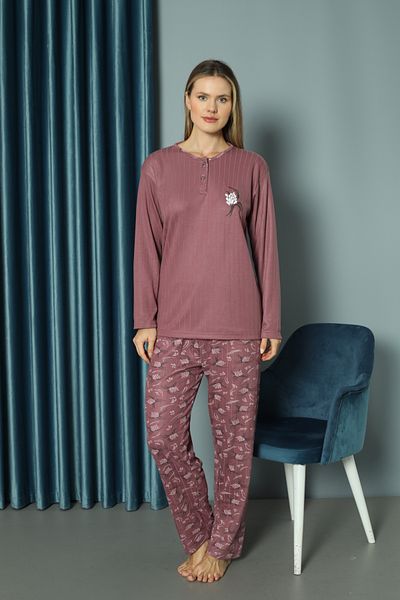 Pijamarket Wide Fit Viscose Button Women's Pajamas Set
