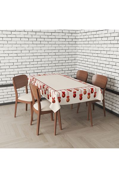 Filamente New Year & Christmas Patterned - Digital Printing Tablecloth