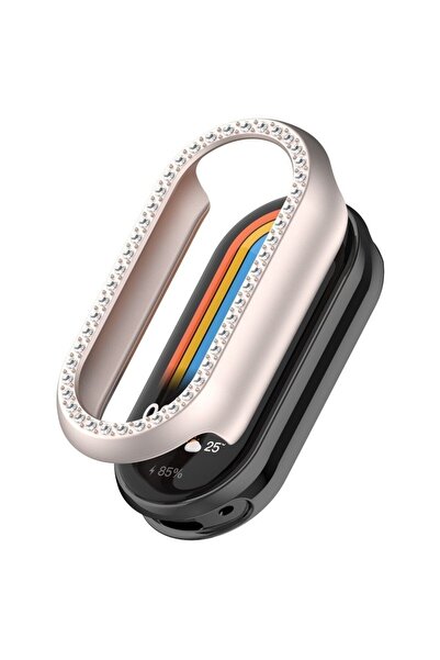 Alstrap Xiaomi Mi Band 8/Mi Band 9 Uyumlu Zarif Taşlı Kasa Koruyucu