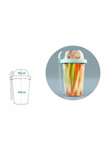 zweikell Capsule Dark Blue Bpa Free 550 ml Food Transportation Container