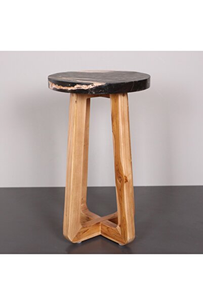 Mylamp NURIA FOSİL AĞAÇ & TEAK SEHPA 30x50x27 cm