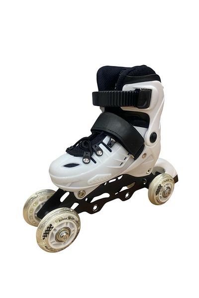 crayz toys Professional Lighted Silicone Caster Adjustable 2+2 Kids Adult Skates