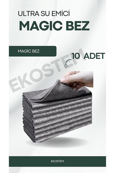 Ekostem Ultra Absorbent Non-Marking Magic Cleaning Cloth 10 Pieces