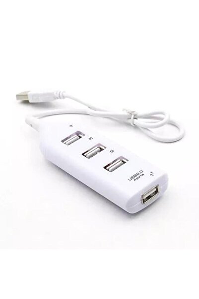 SANEC 4 Port Usb Çoğaltıcı Çoklayıcı Hub Usb 2.0 Çoklama Pc Laptop - Beyaz