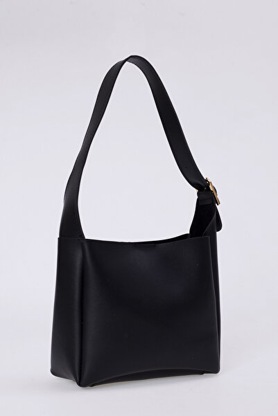 Yerli Kadın Siyah Trend Çanta, Çanta,Minimalist Saplı Omuz Çantası Çanta El Ç...