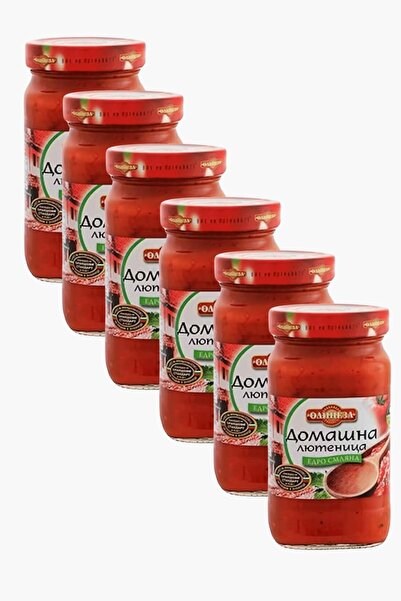 Olineza Lütenitsa 6 Adet - Kahvaltılık Sos 515 gr Cam Kavanoz