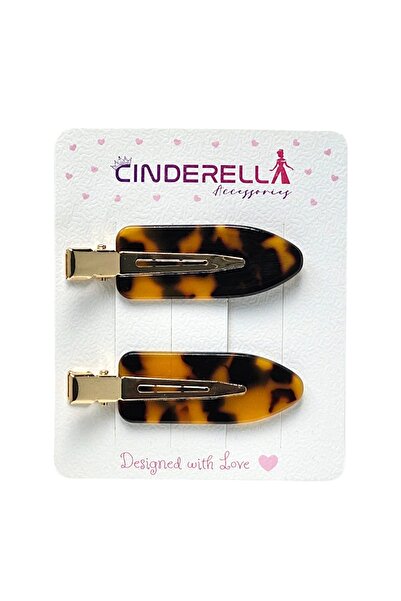 Cinderella Asetat İz Yapmayan 2'li Saç Makyaj Cilt Bakımı Klips Toka Seti - K...