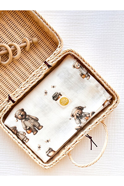 Little Dude بطانية 100% من القطن العضوي بطبقة مزدوجة من الموسلين - 100 م * 10...