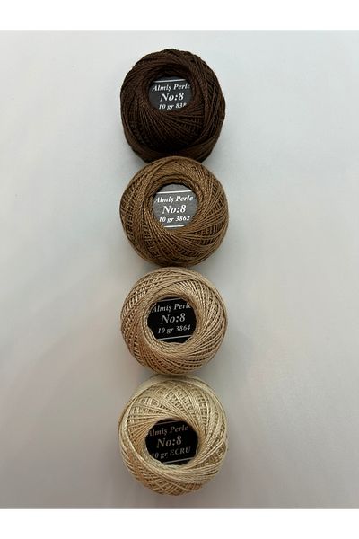 ALMİŞ Almiş Perle Etamin-Cross-Stitch 4 Thread Set (10 Gr-No:8)
